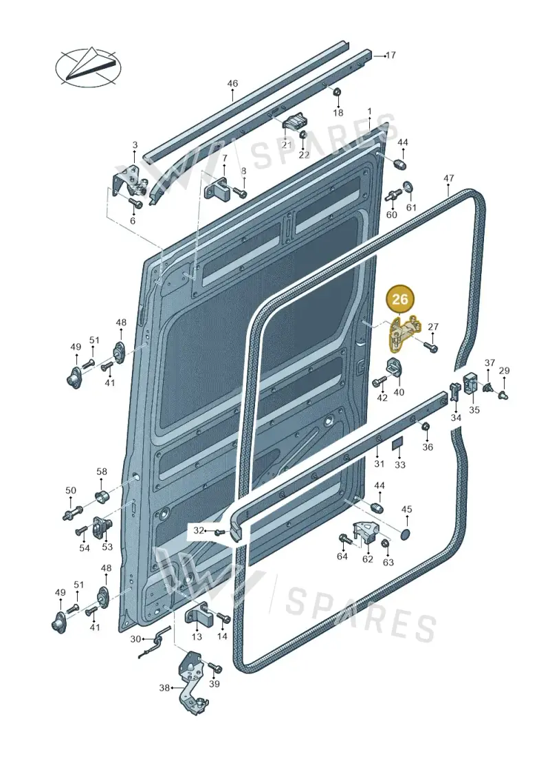 7C0843304B — Volkswagen MAN TGE 55 (2016-2021) diagram 806843100, position 26