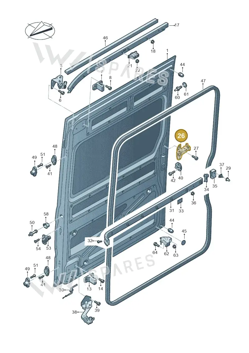 7C0843304 — Volkswagen E-Crafter 35 (2018-2024) diagram 806843100, position 26