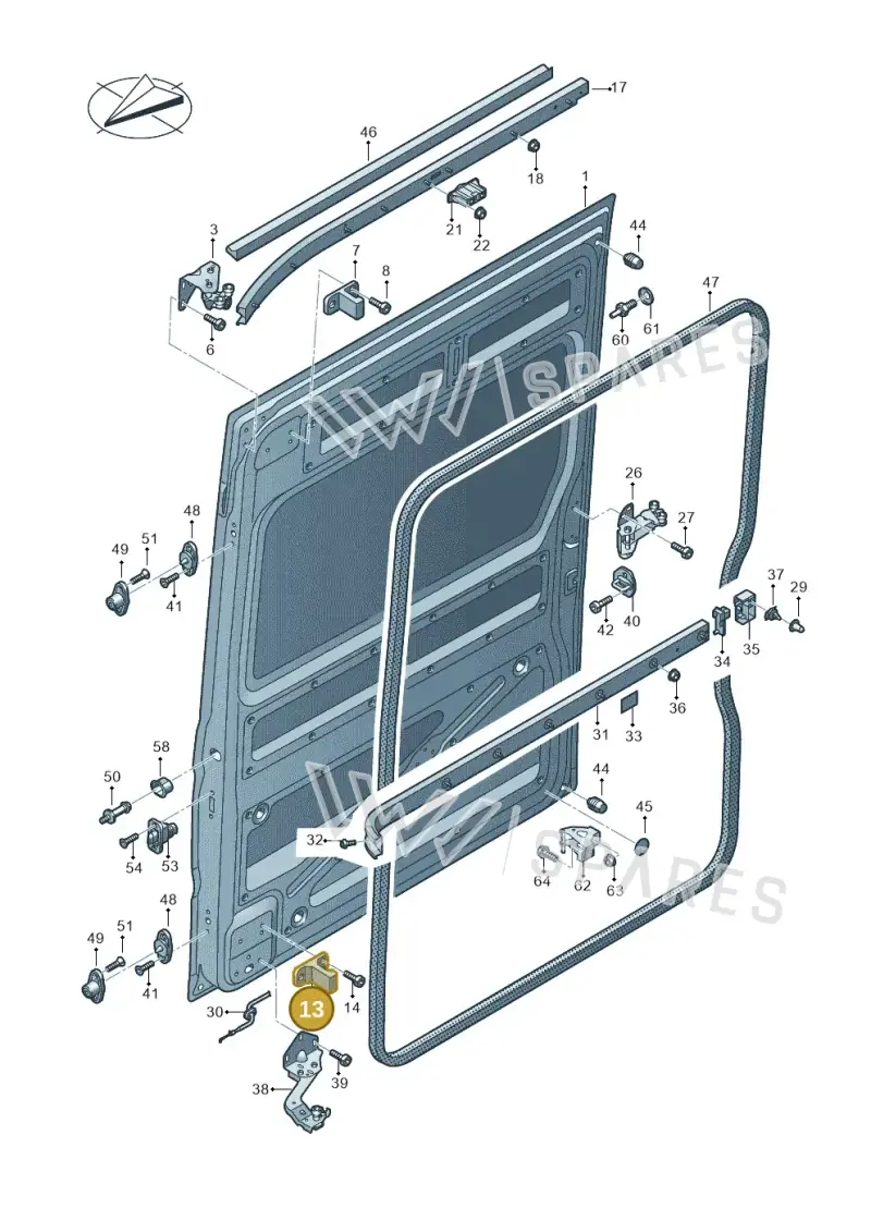 7C0843319 — Volkswagen E-Crafter 35 (2018-2024) diagram 806843100, position 13