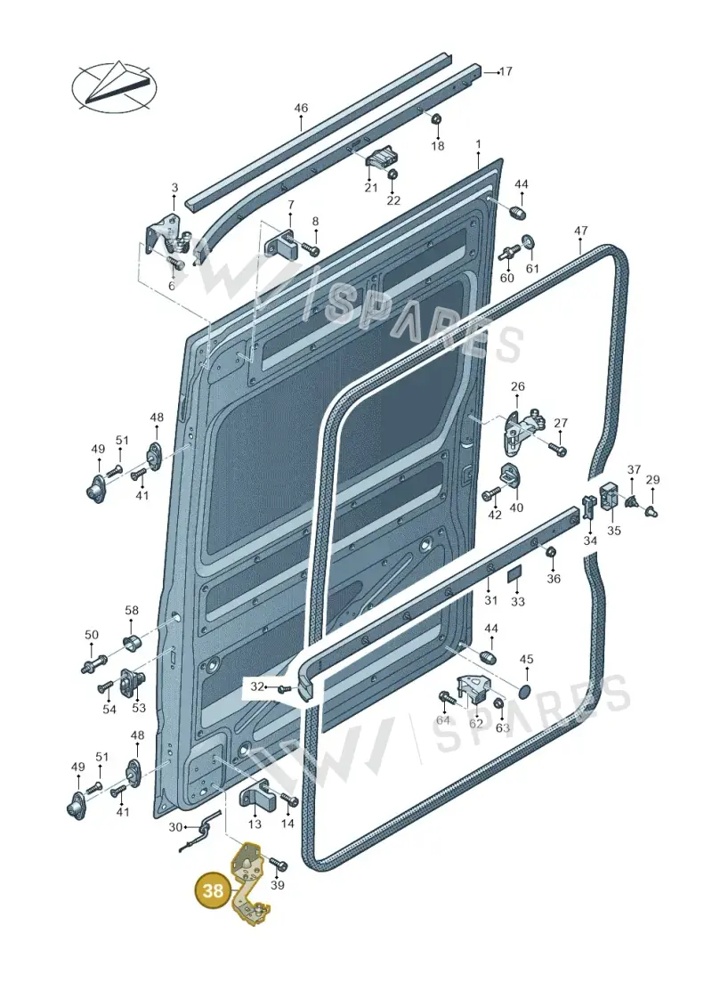 7C0843398C — Volkswagen E-Crafter 35 (2018-2024) diagram 806843100, position 38