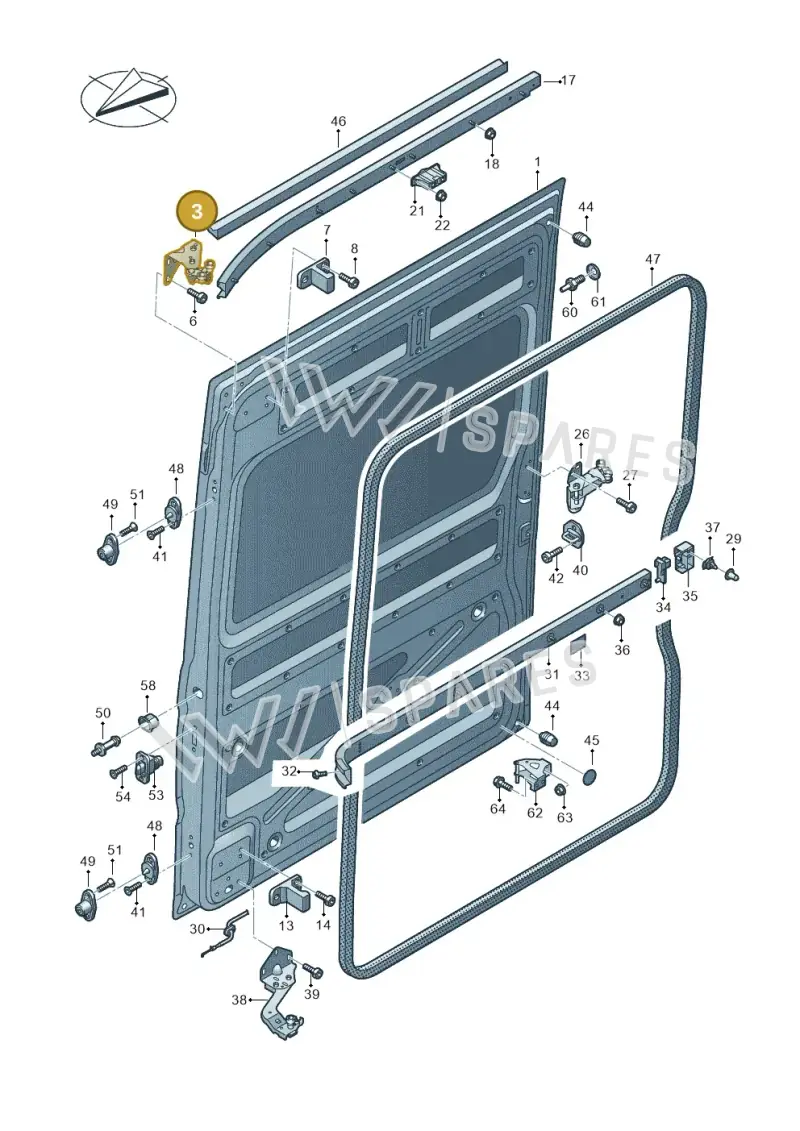 7C0843436 — Volkswagen E-Crafter 35 (2018-2024) diagram 806843100, position 3