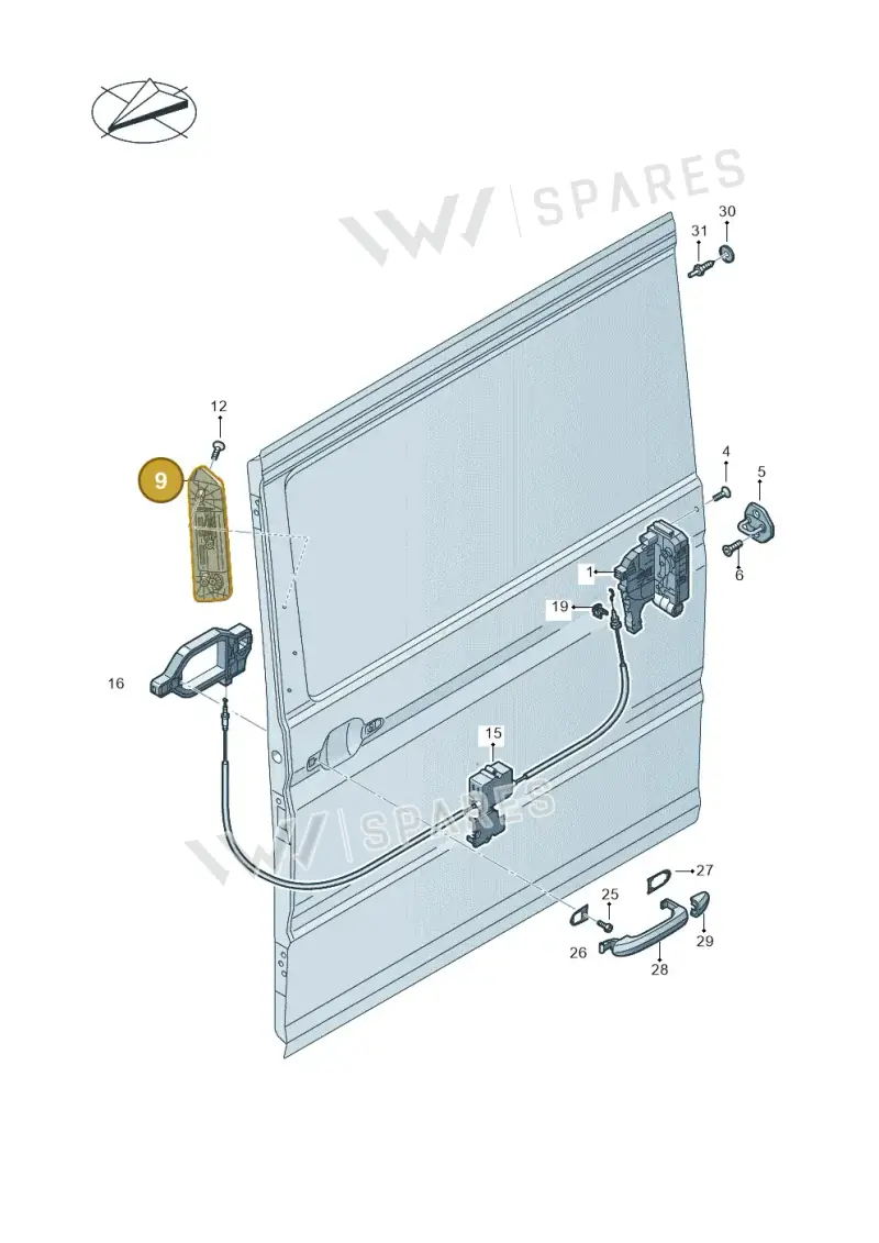 7C0843642 — Volkswagen E-Crafter 35 (2018-2024) diagram 806843300, position 9