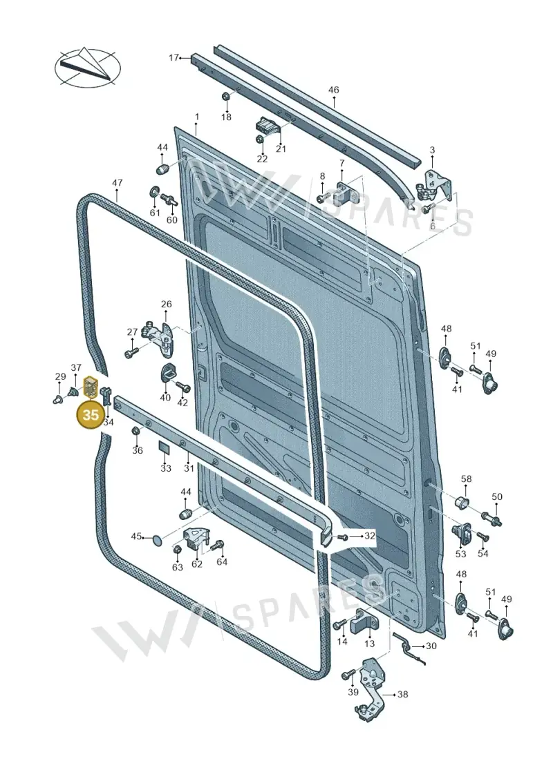 7C0843795F9B9 — Volkswagen MAN TGE 55 (2016-2021) diagram 806843000, position 35