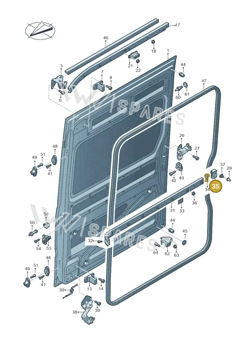 7C0843796E9B9 — Volkswagen E-Crafter 35 (2018-2024) diagram 806843100, position 35