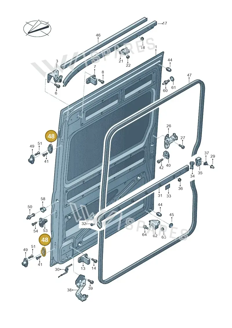7C0843841 — Volkswagen E-Crafter 35 (2018-2024) diagram 806843100, position 48