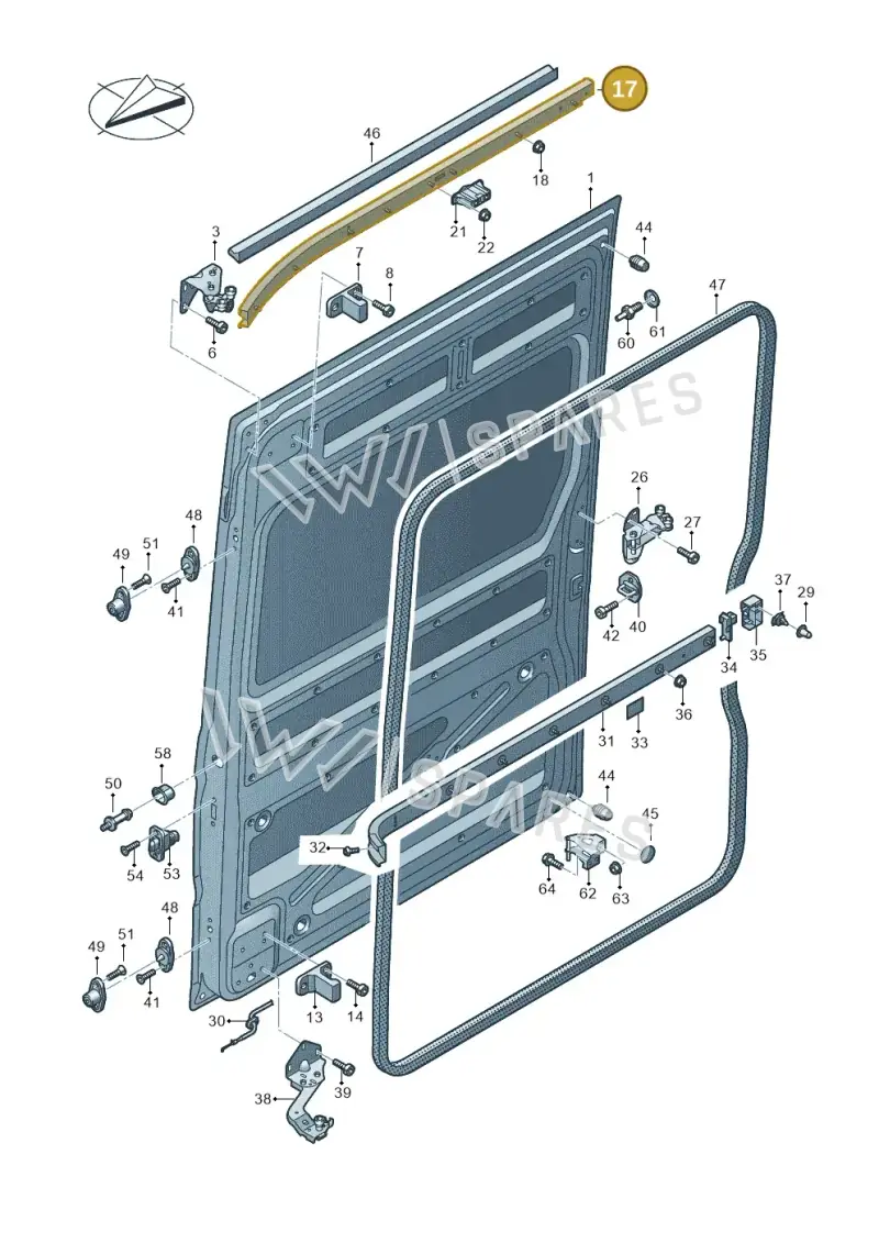 7C0843860A — Volkswagen E-Crafter 35 (2018-2024) diagram 806843100, position 17