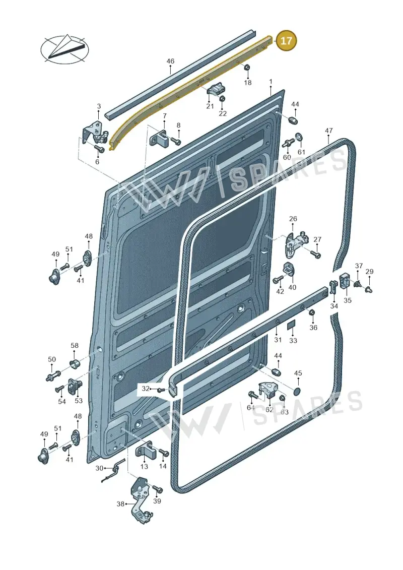 7C0843860 — Volkswagen E-Crafter 35 (2018-2024) diagram 806843100, position 17