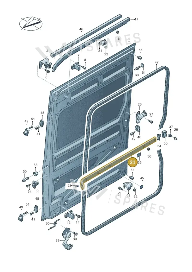 7C0843872B — Volkswagen MAN TGE 55 (2016-2021) diagram 806843100, position 31