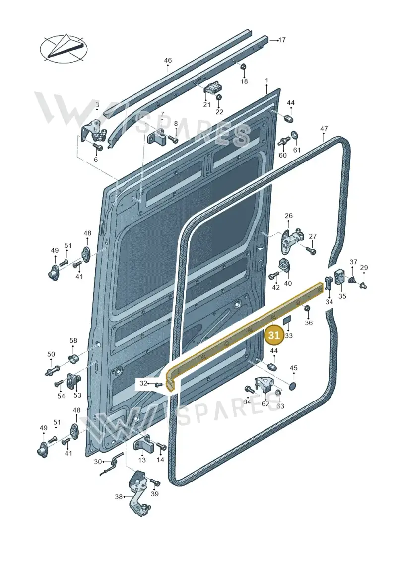 7C0843872F — Volkswagen MAN TGE 55 (2016-2021) diagram 806843100, position 31