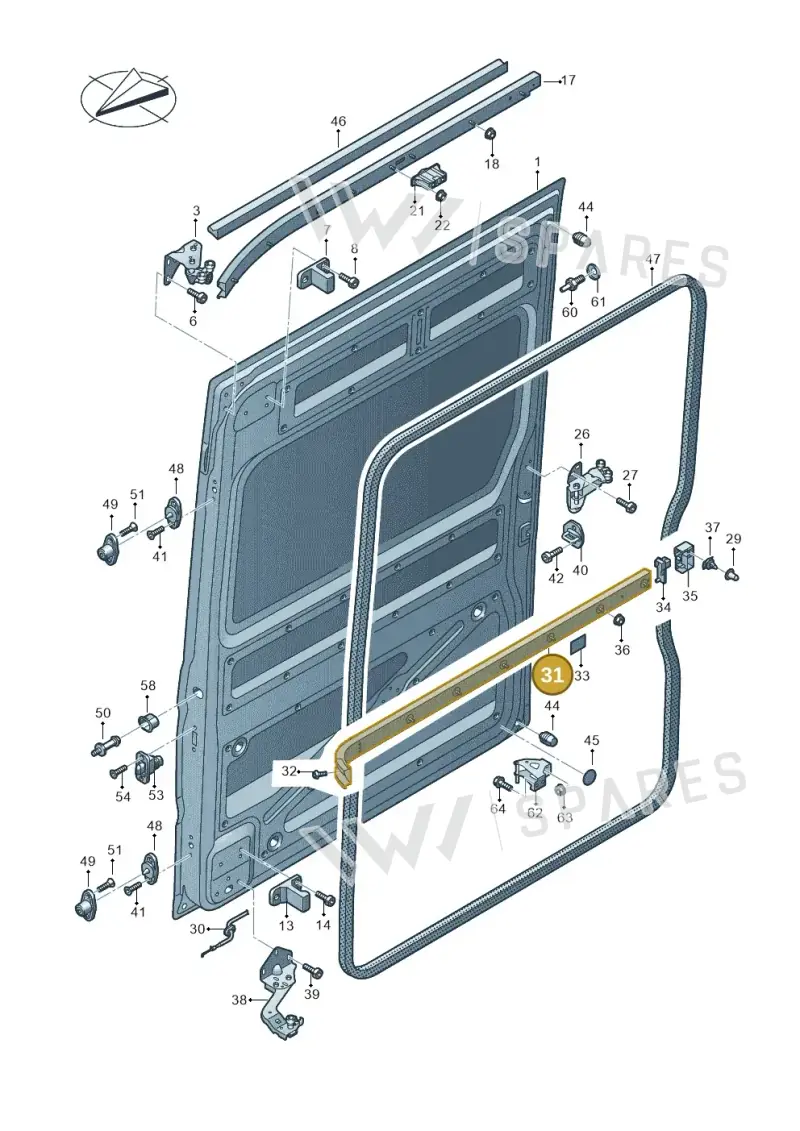 7C0843872M — Volkswagen E-Crafter 35 (2018-2024) diagram 806843100, position 31