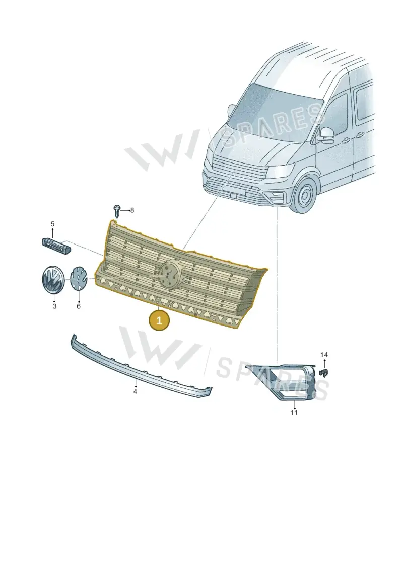 7C0853651ALDB — Volkswagen E-Crafter 35 (2018-2024) diagram 806853000, position 1