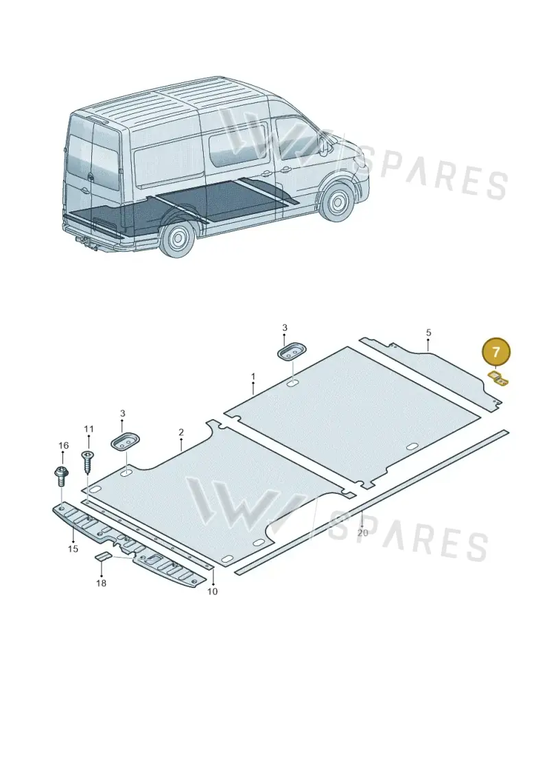 7C0863843 — Volkswagen E-Crafter 35 (2018-2024) diagram 599863100, position 7