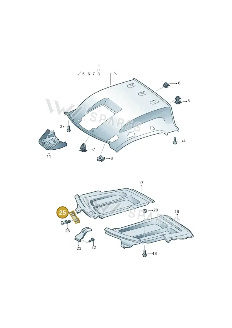 7C0867574B — Volkswagen E-Crafter 35 (2018-2024) diagram 599867055, position 25