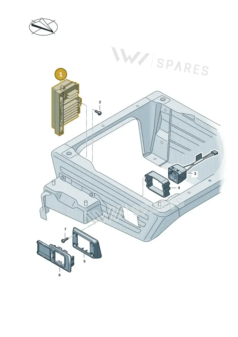 7C0907155 — Volkswagen Transport. multivan (2019-2024) diagram 7ep919025, position 1