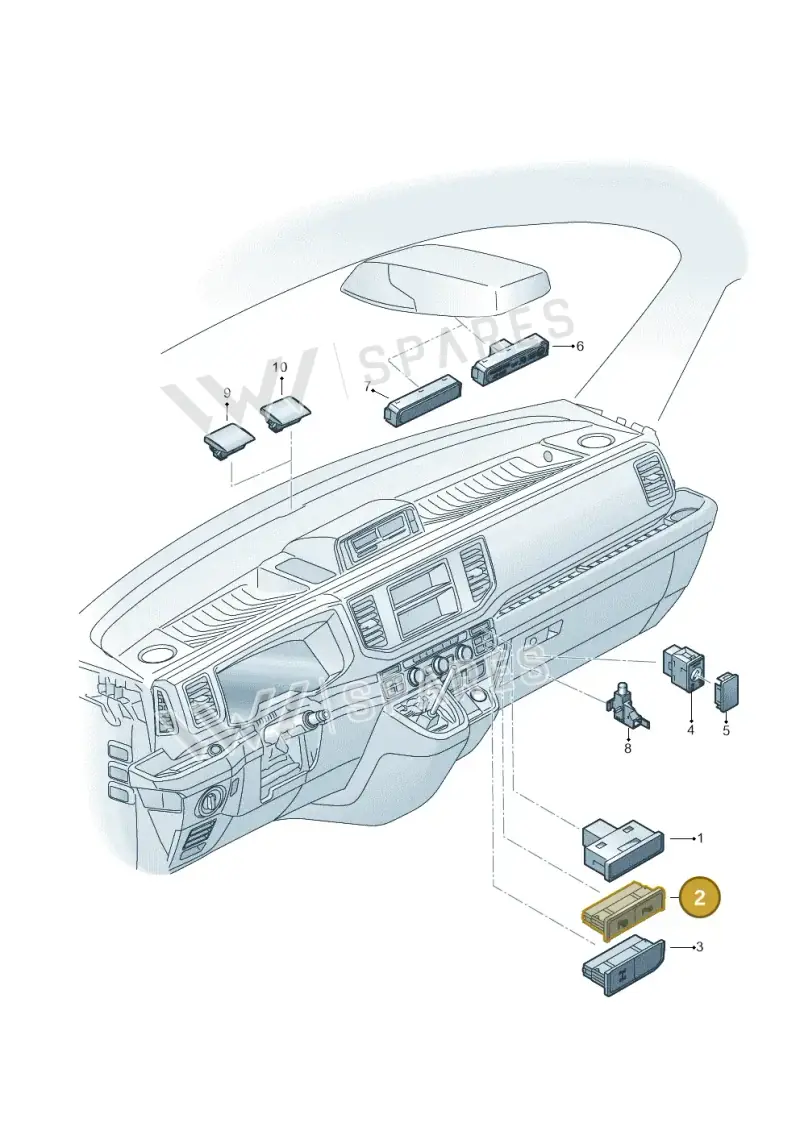 7C0927212KWHS — Volkswagen E-Crafter 35 (2018-2024) diagram 806941540, position 2