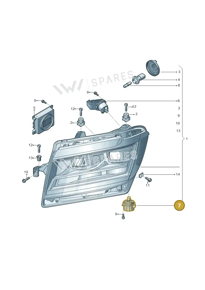 7C0941479B — Volkswagen E-Crafter 35 (2018-2024) diagram 806941100, position 7