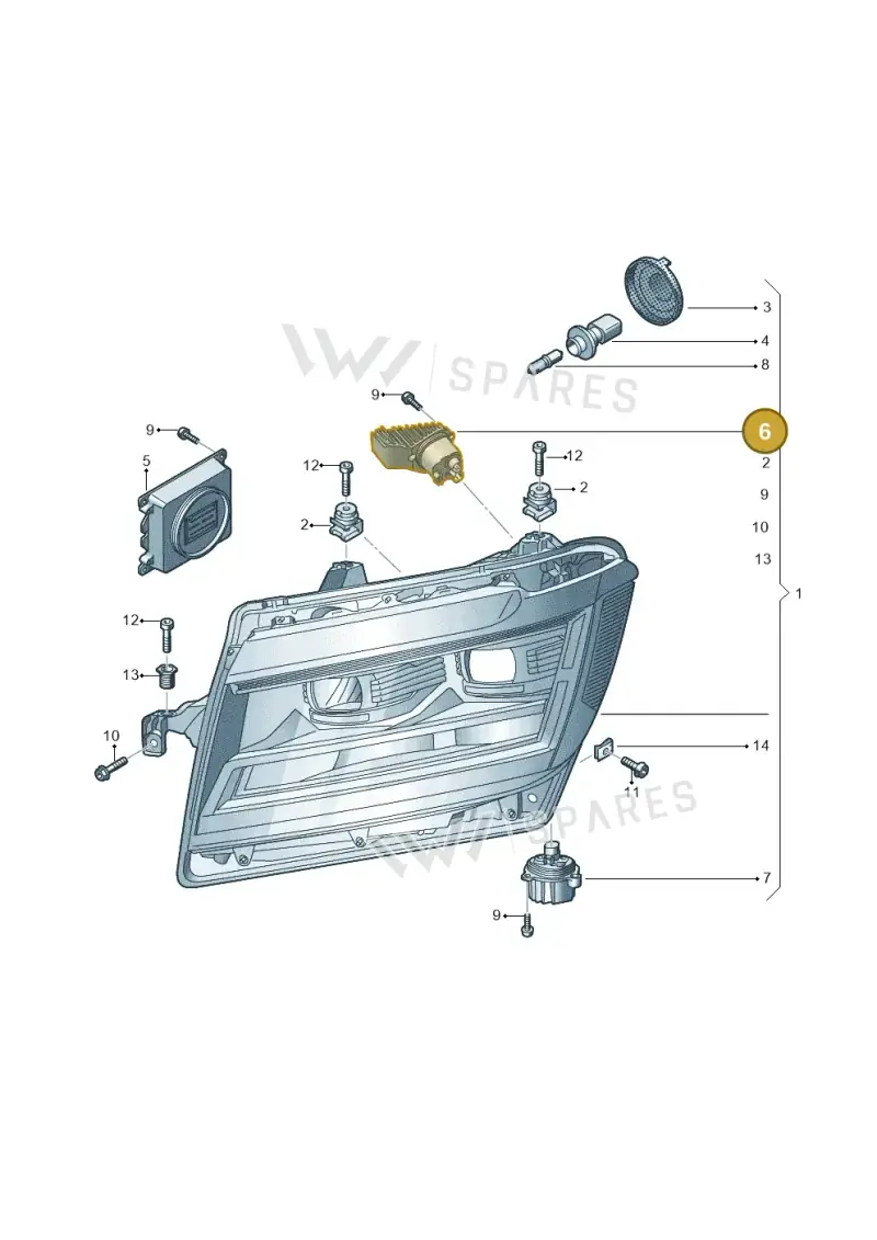 7C0941479 — Volkswagen E-Crafter 35 (2018-2024) diagram 806941100, position 6