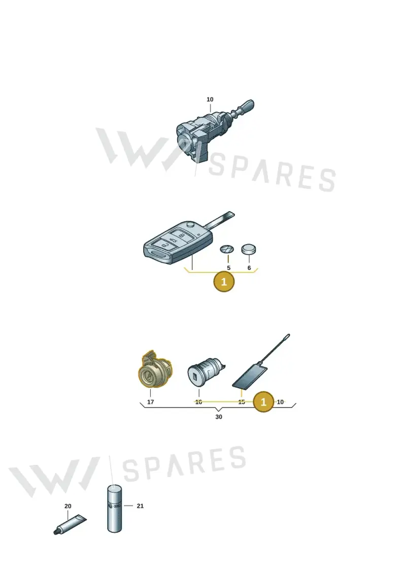 7C0959752HAIF — Volkswagen Caravelle (2019-2024) diagram 7ep837100, position 1