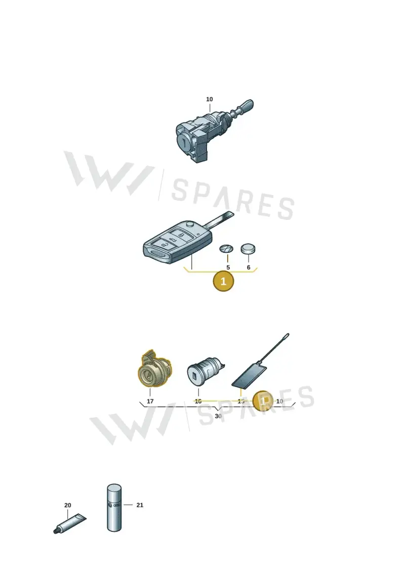 7C0959752JAIF — Volkswagen Caravelle (2019-2024) diagram 7ep837100, position 1