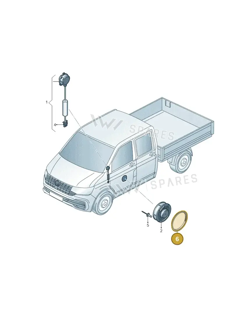 7C0971798 — Volkswagen Single-cab transp. (2019-2024) diagram 7fp035035, position 6