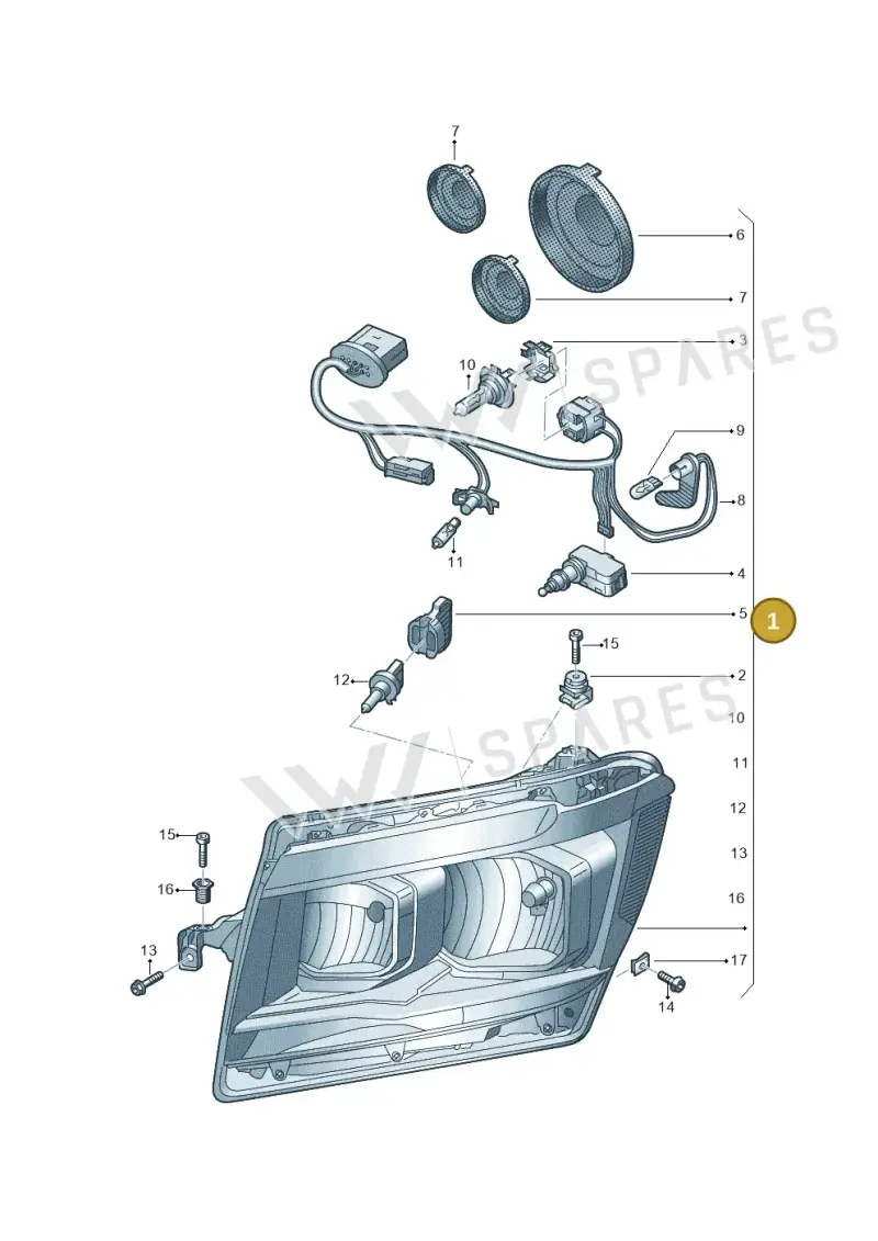 7C1941005B — Volkswagen MAN TGE 55 (2016-2021) diagram 806941000, position 1
