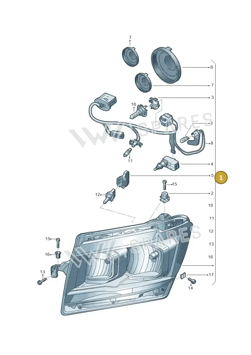 7C1941006A — Volkswagen MAN TGE 55 (2016-2021) diagram 806941000, position 1