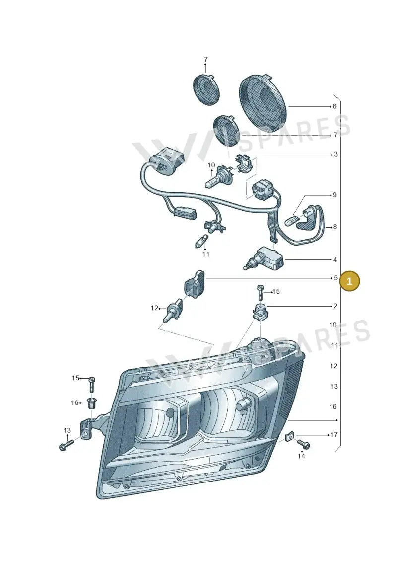 7C2941006A — Volkswagen MAN TGE 55 (2016-2021) diagram 806941000, position 1