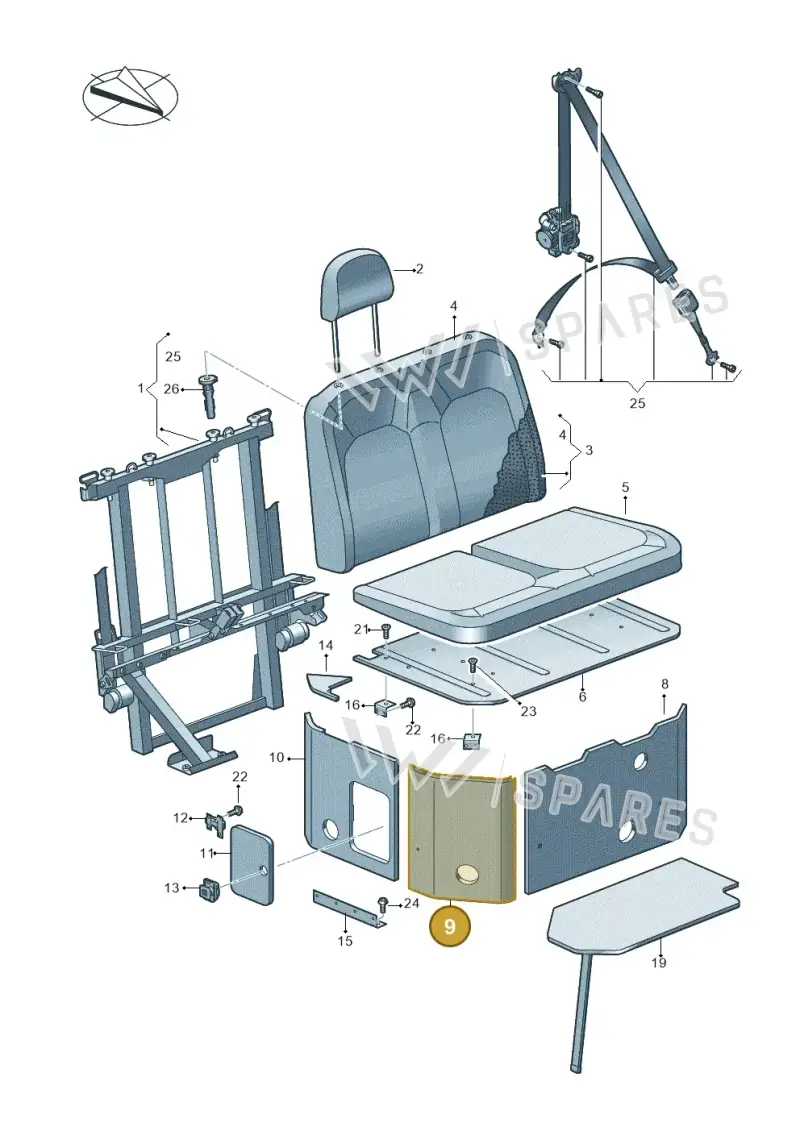 7C4067299B — Volkswagen MAN TGE 55 (2016-2021) diagram 806067030, position 9