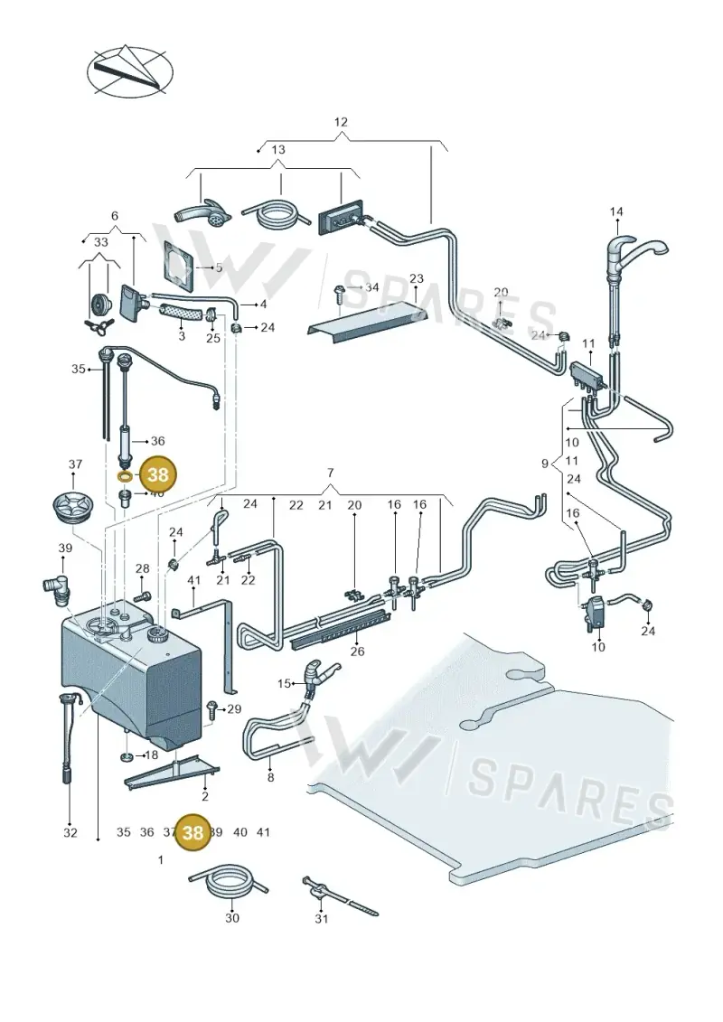 7C4068465 — Volkswagen MAN TGE 55 (2016-2021) diagram 806068030, position 38