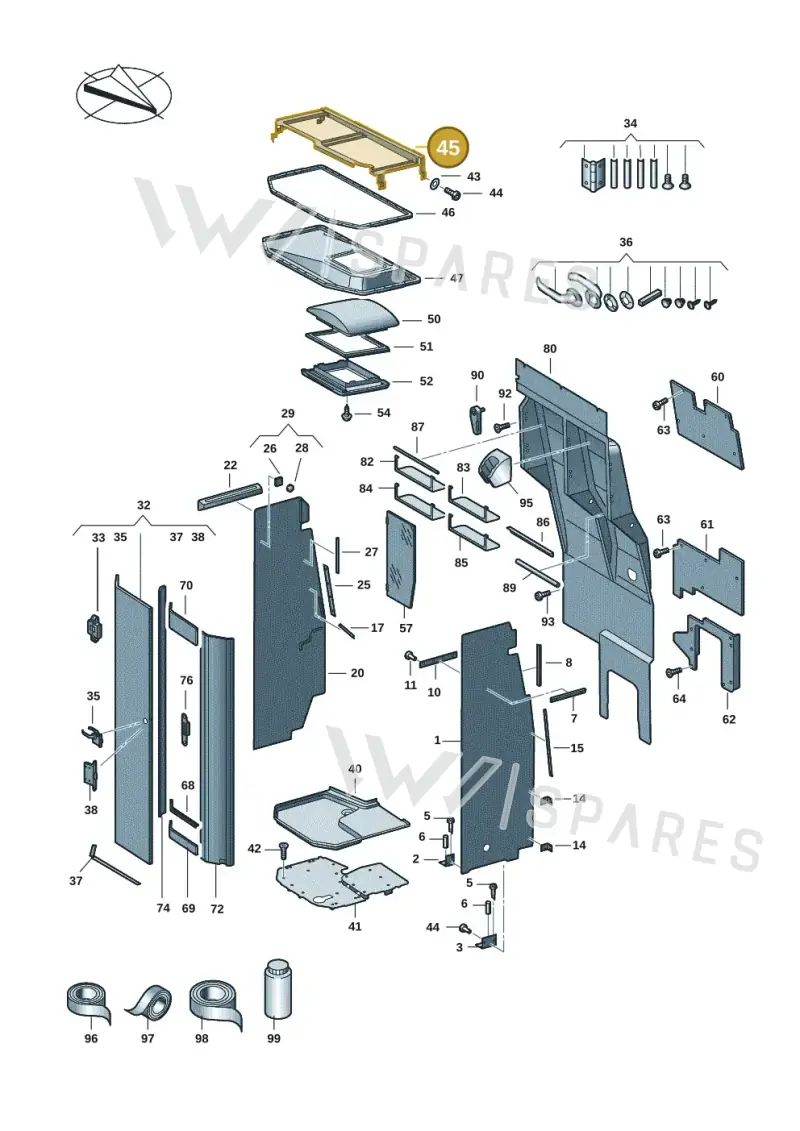 7C4860169B — Volkswagen MAN TGE 55 (2016-2021) diagram 806067007, position 45