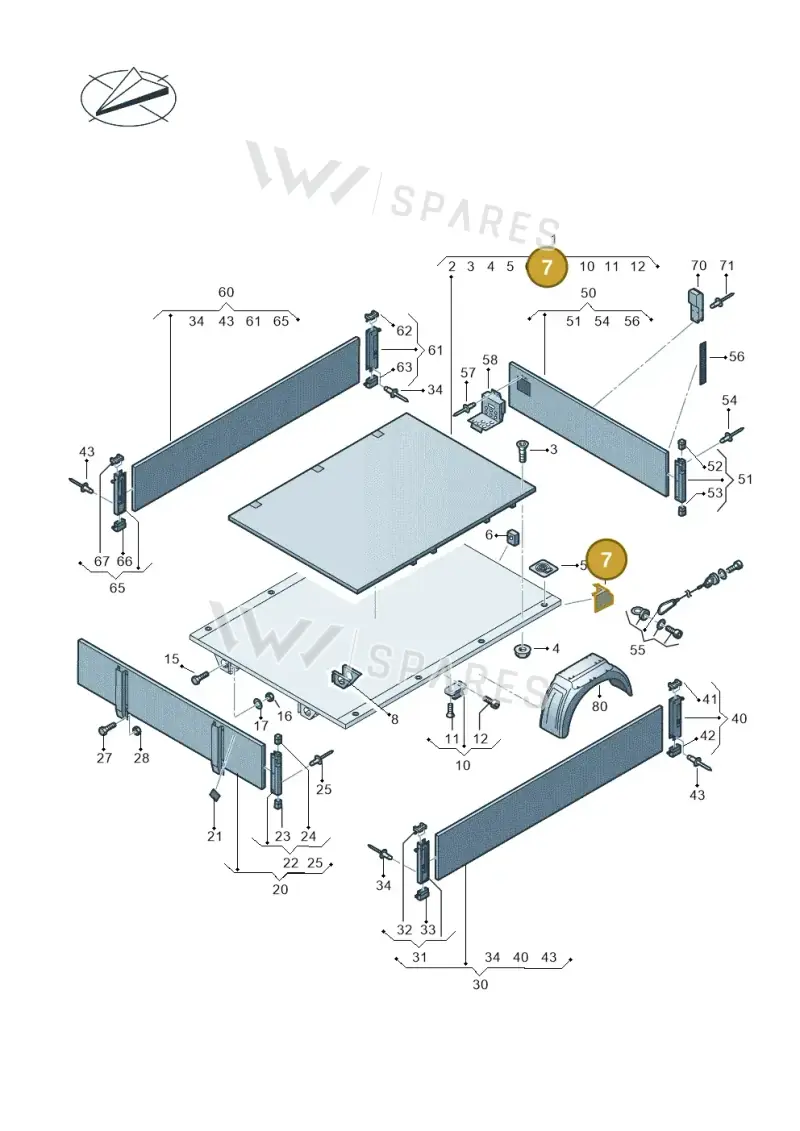 7CA801438 — Volkswagen Crafter (2016-2025) diagram 807829000, position 7
