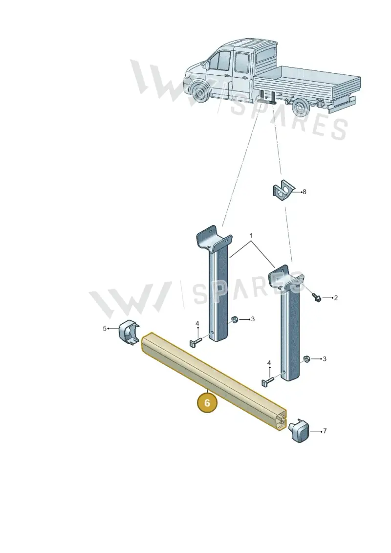 7CA801839A — Volkswagen Crafter (2016-2025) diagram 807803400, position 6
