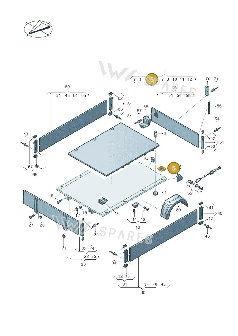 7CA801983 — Volkswagen Crafter (2016-2025) diagram 807829000, position 5