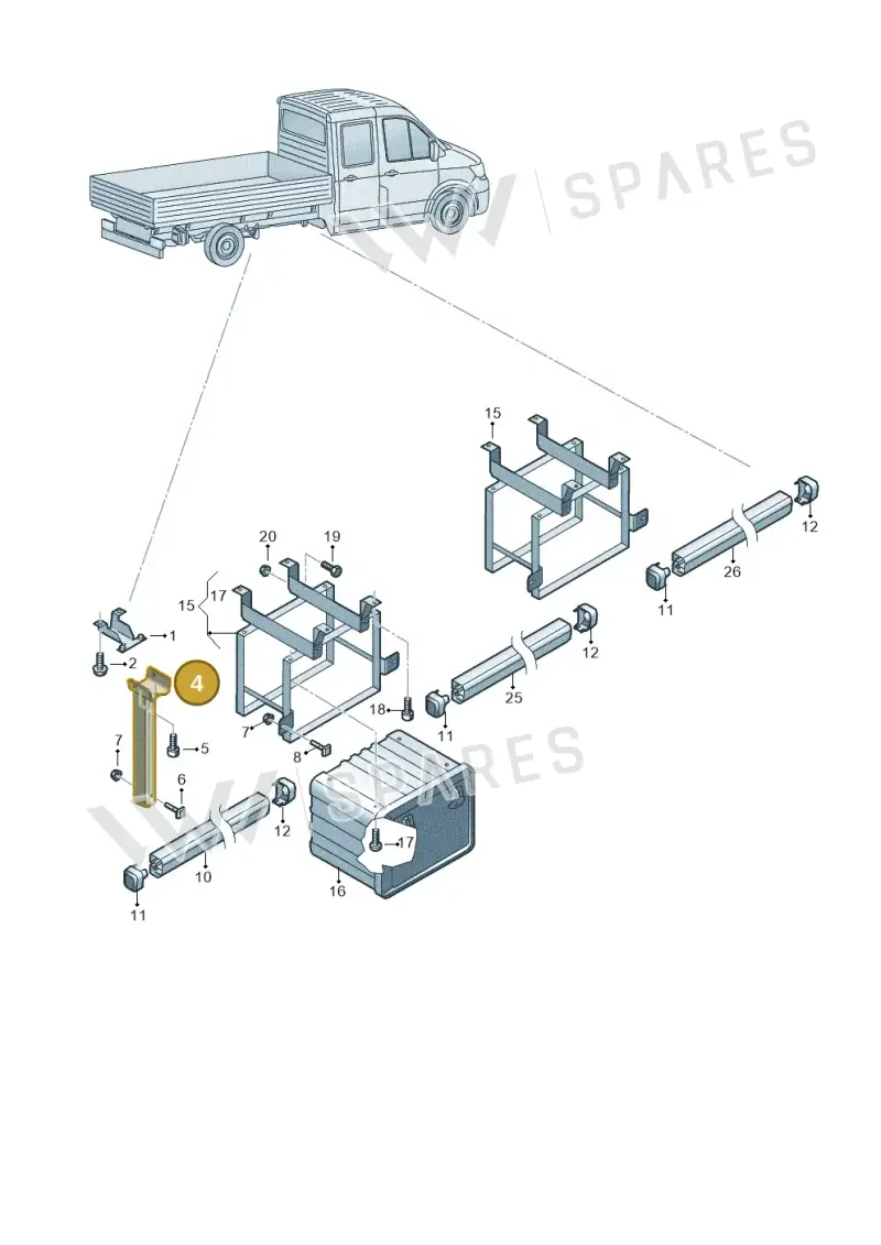 7CA803227A — Volkswagen Crafter (2016-2025) diagram 807803010, position 4