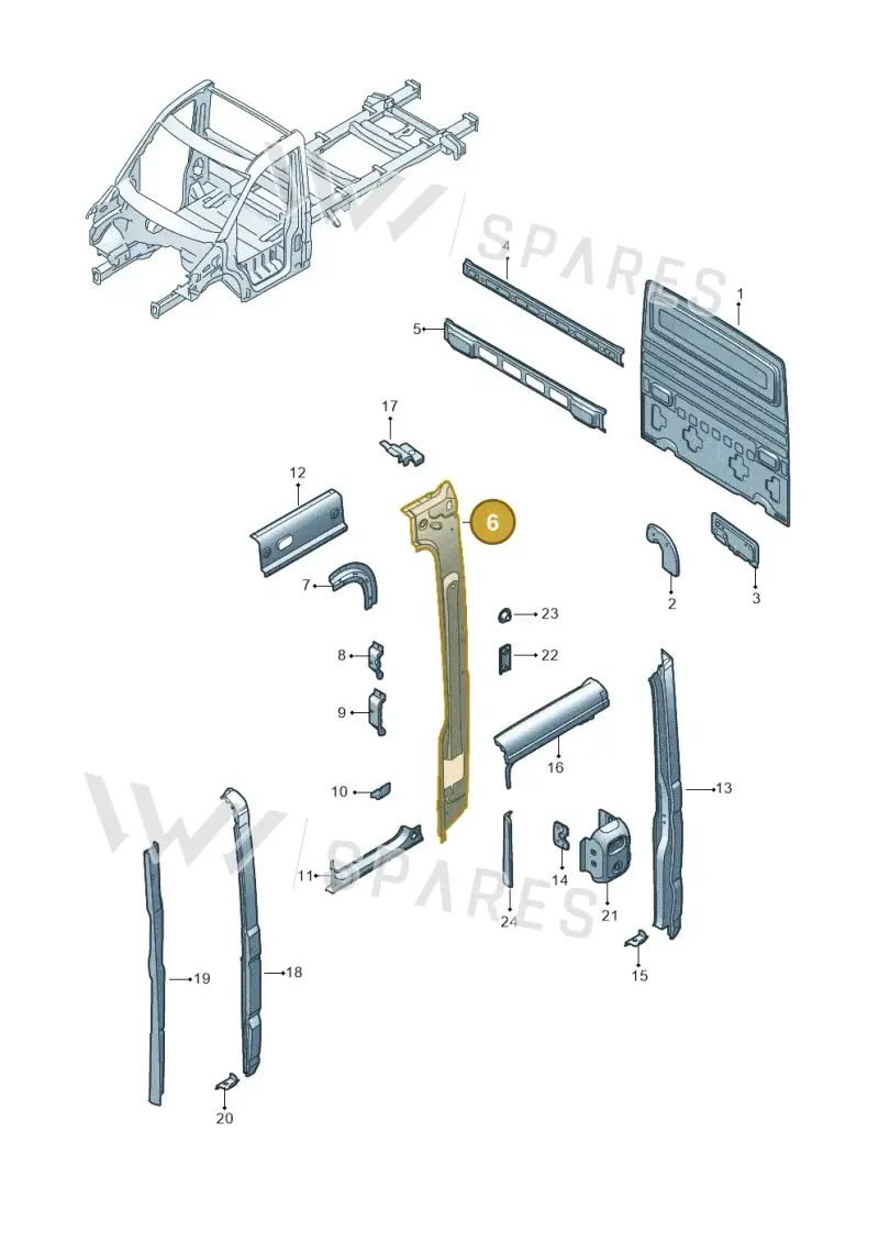 7CA809662A — Volkswagen Crafter (2016-2025) diagram 807809450, position 6
