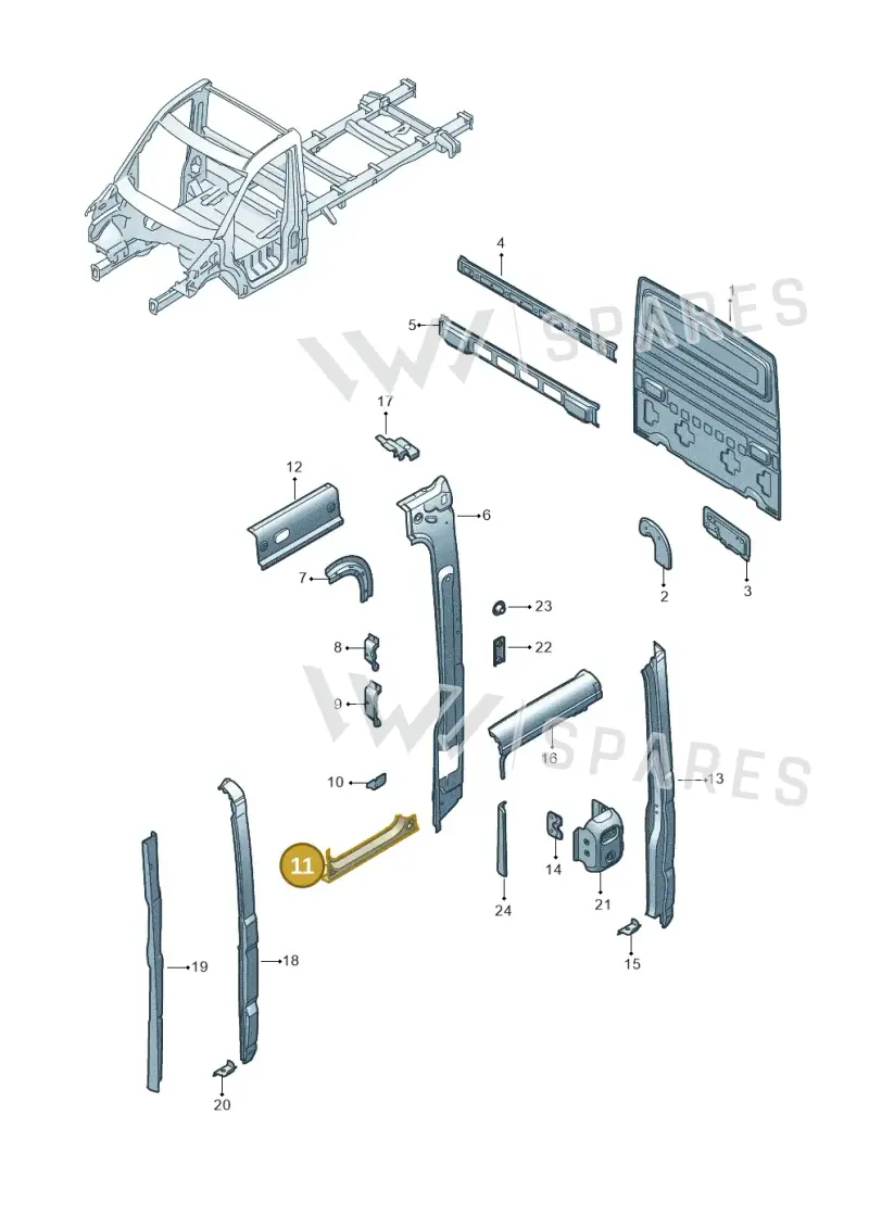 7CA810047 — Volkswagen Crafter (2016-2025) diagram 807809450, position 11