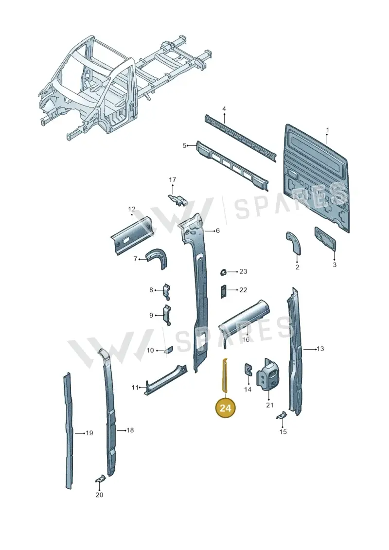 7CA810603 — Volkswagen Crafter (2016-2025) diagram 807809450, position 24