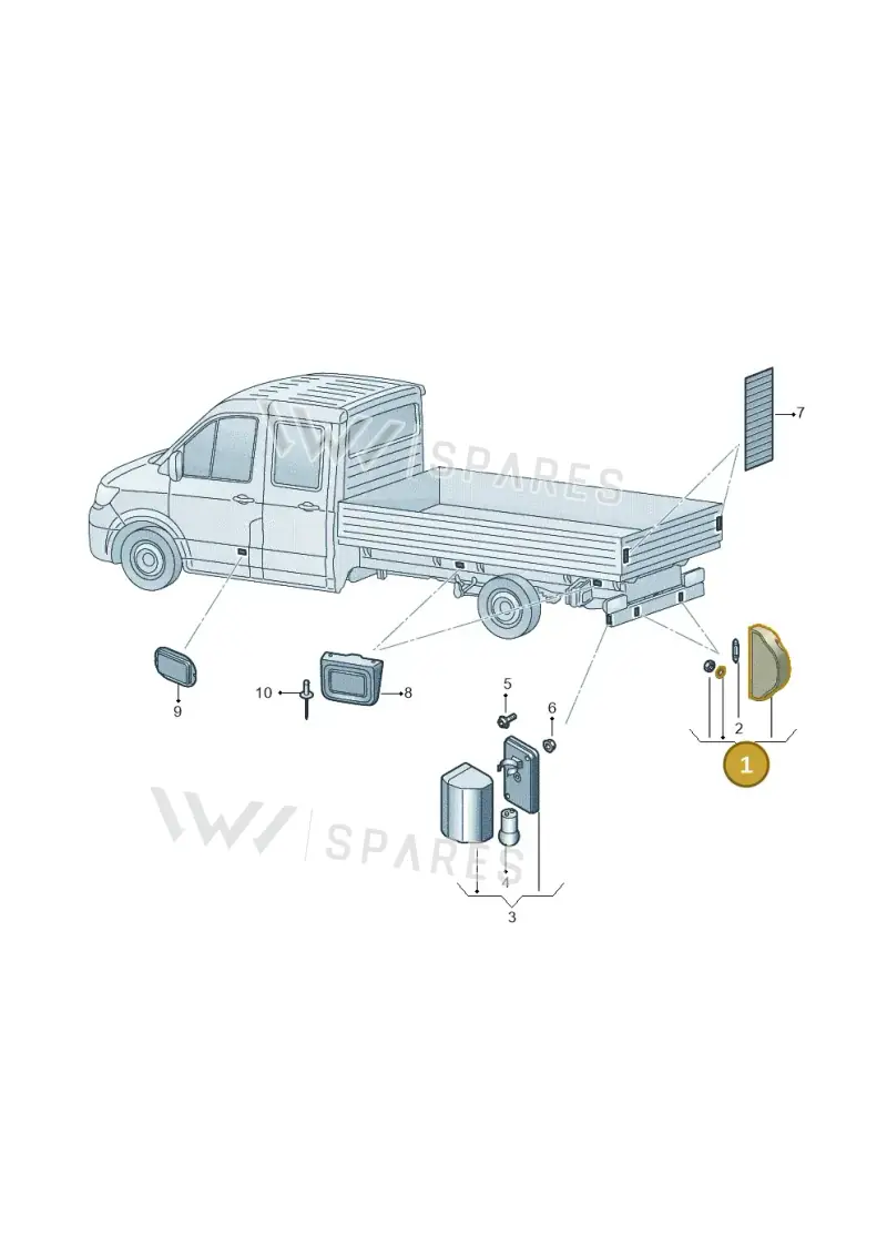 7CA943021 — Volkswagen Crafter (2016-2025) diagram 807945100, position 1