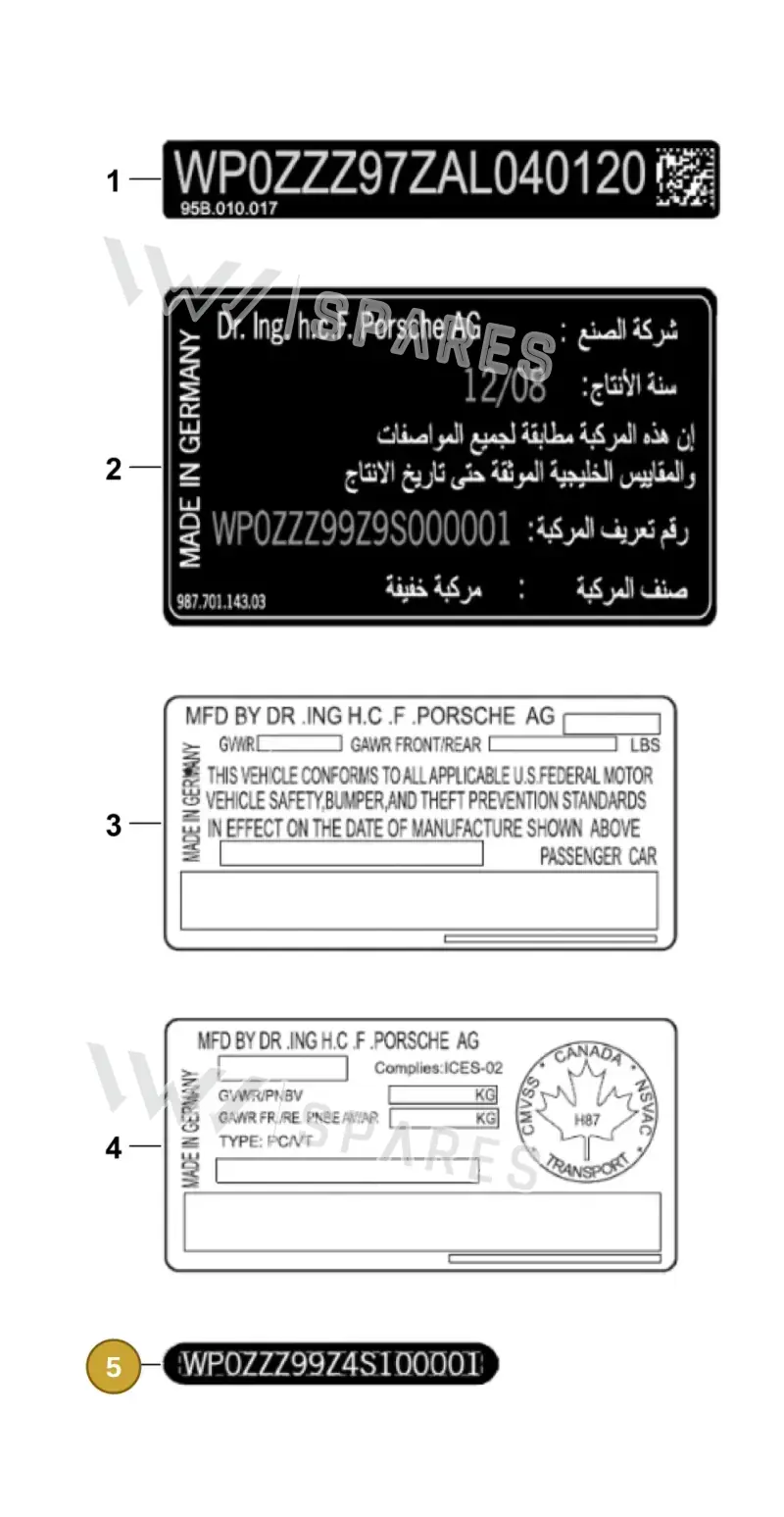 7D0000279 — Porsche Cayenne (2007-2010) diagram p24003010, position 5