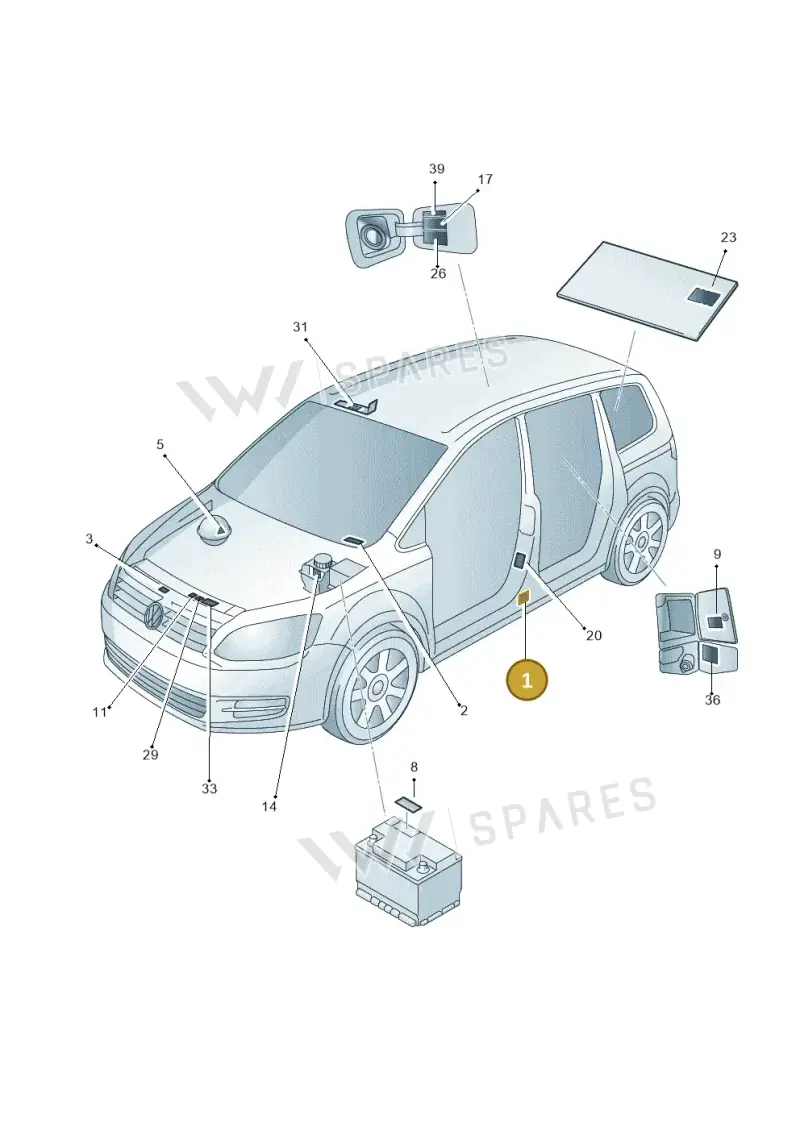 7D0000279A — Volkswagen Sharan BlueMotion (2015-2022) diagram 689010000, position 1