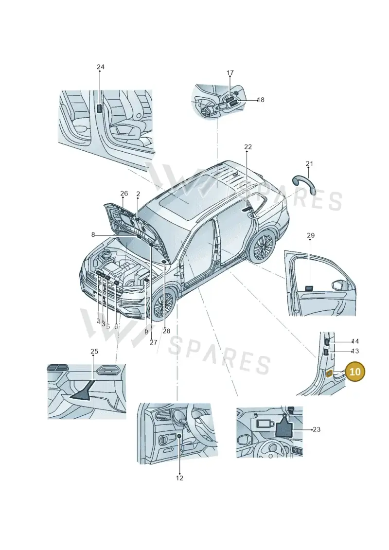 7D0000279D — Volkswagen Tiguan 2.0 4Motion (2017-2024) diagram 833010000, position 10