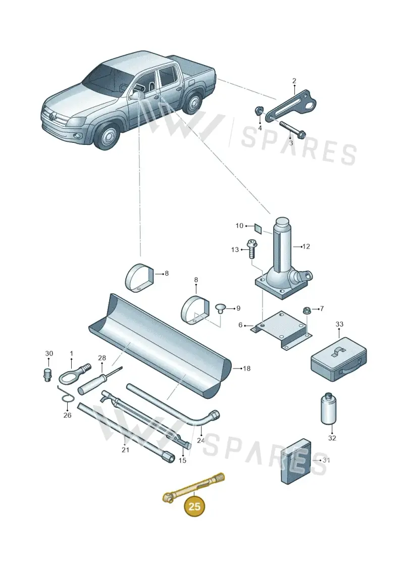 7D0012605 — Volkswagen Amarok twin cab (2016-2022) diagram 894012000, position 25