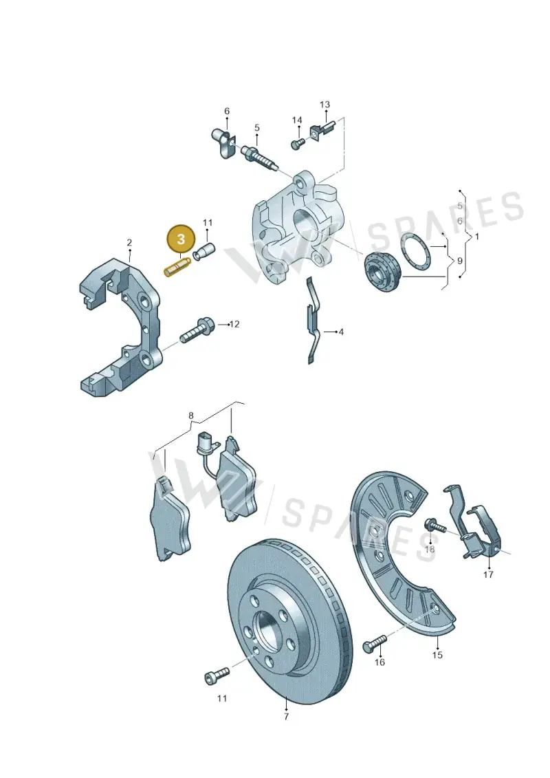 7D0615143 — Volkswagen Touareg                08> (2007-) diagram 616615400, position 3
