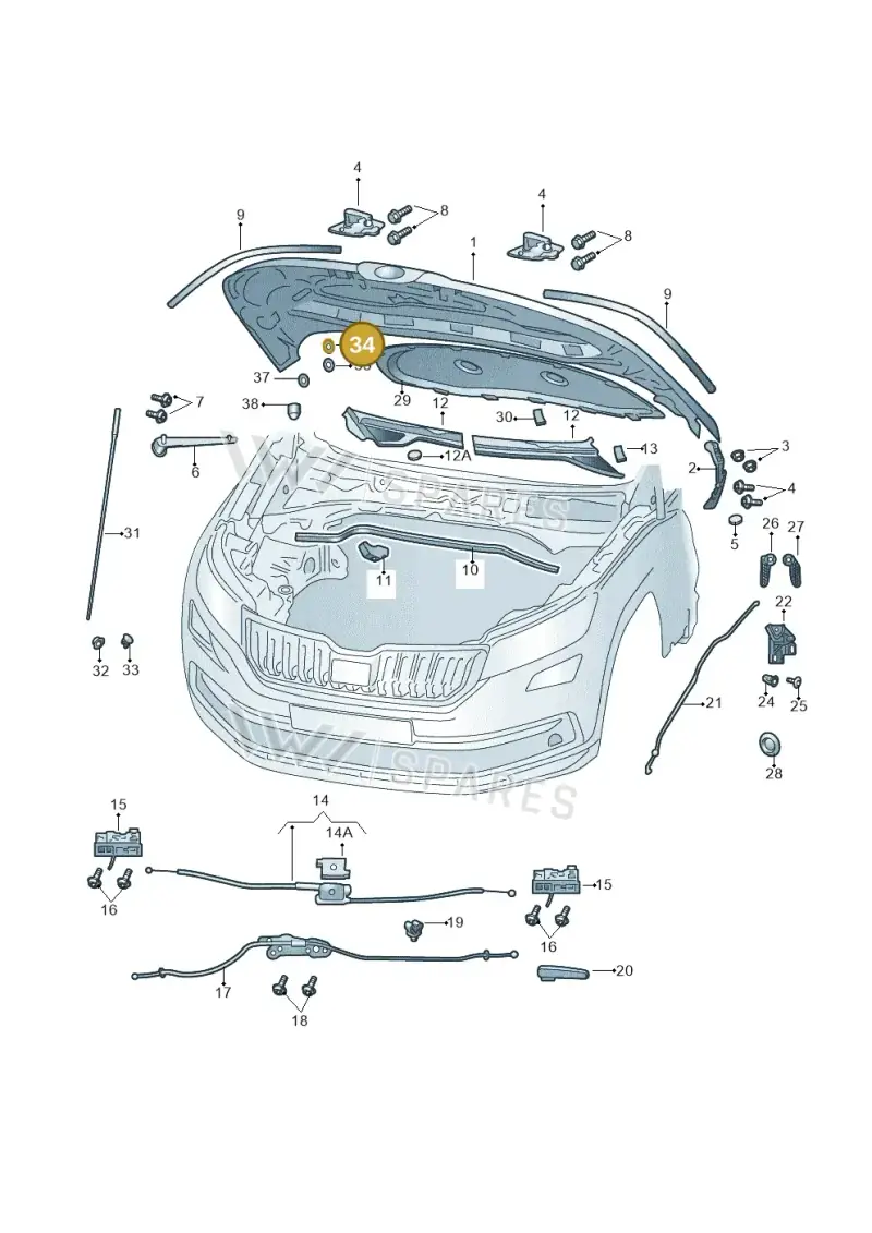 7D0827471 — Skoda Kamiq (2019-2020) diagram 584823000, position 34