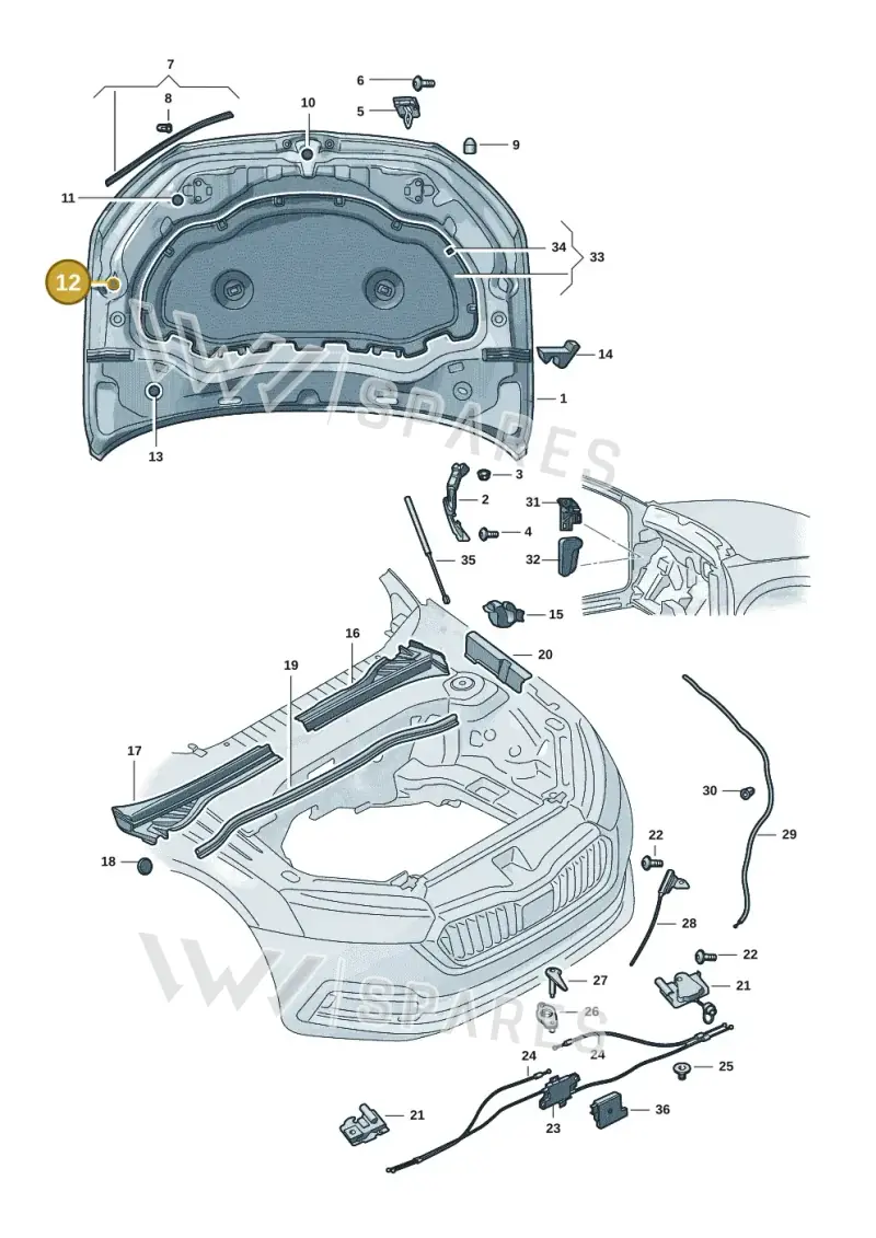 7D0827471 — Skoda Kodiaq (2024-2024) diagram 57h823000, position 12