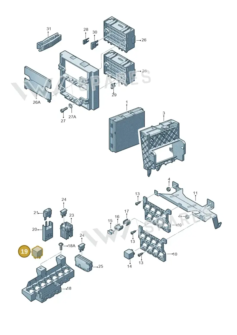 7D0943383 — Volkswagen Transp. dropside (2011-2015) diagram 679937000, position 19