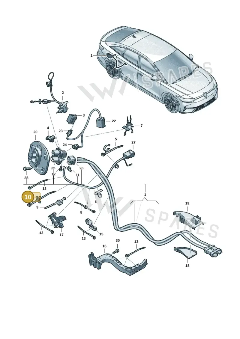 7D0957818 — Volkswagen ID.7 Limousine Pro (2023-) diagram 14b970150, position 10