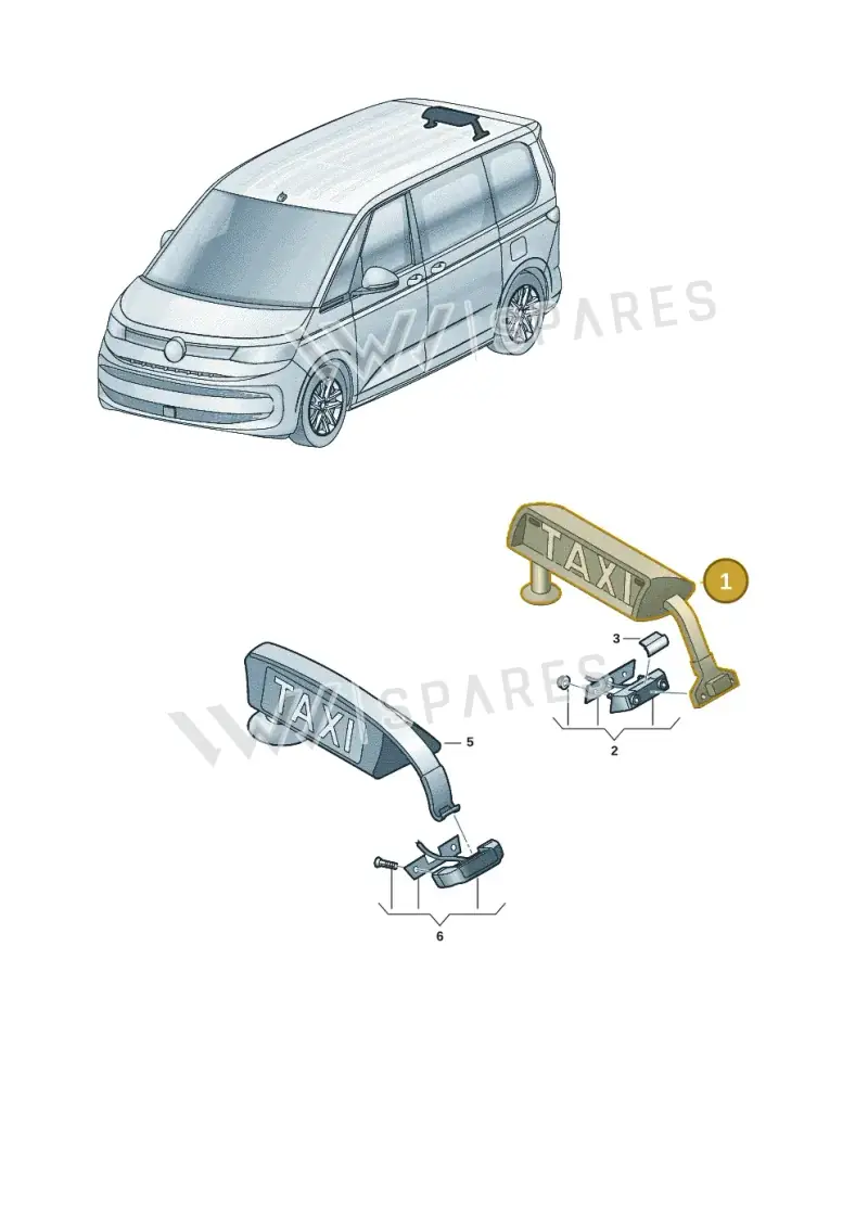 7D0959923 — Volkswagen Multivan (2021-2025) diagram 7t0941900, position 1