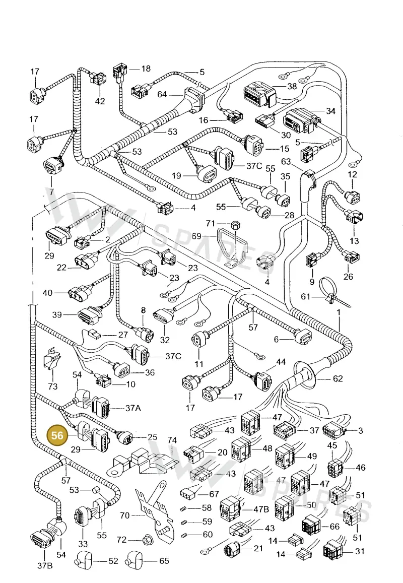 7D0971921 — SEAT CORDOBA/VARIO (1999-2002) diagram 238971600, position 56