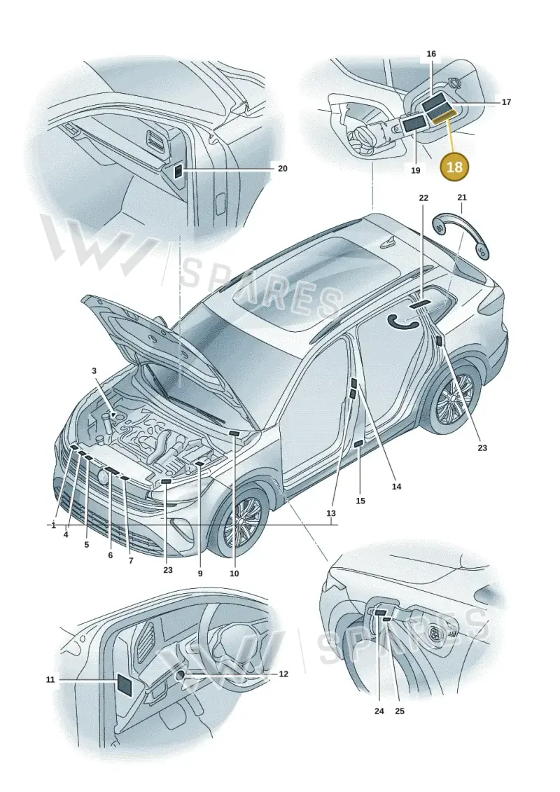 7E0010001 — Volkswagen Tiguan 2.0 (2023-) diagram 57x010000, position 18